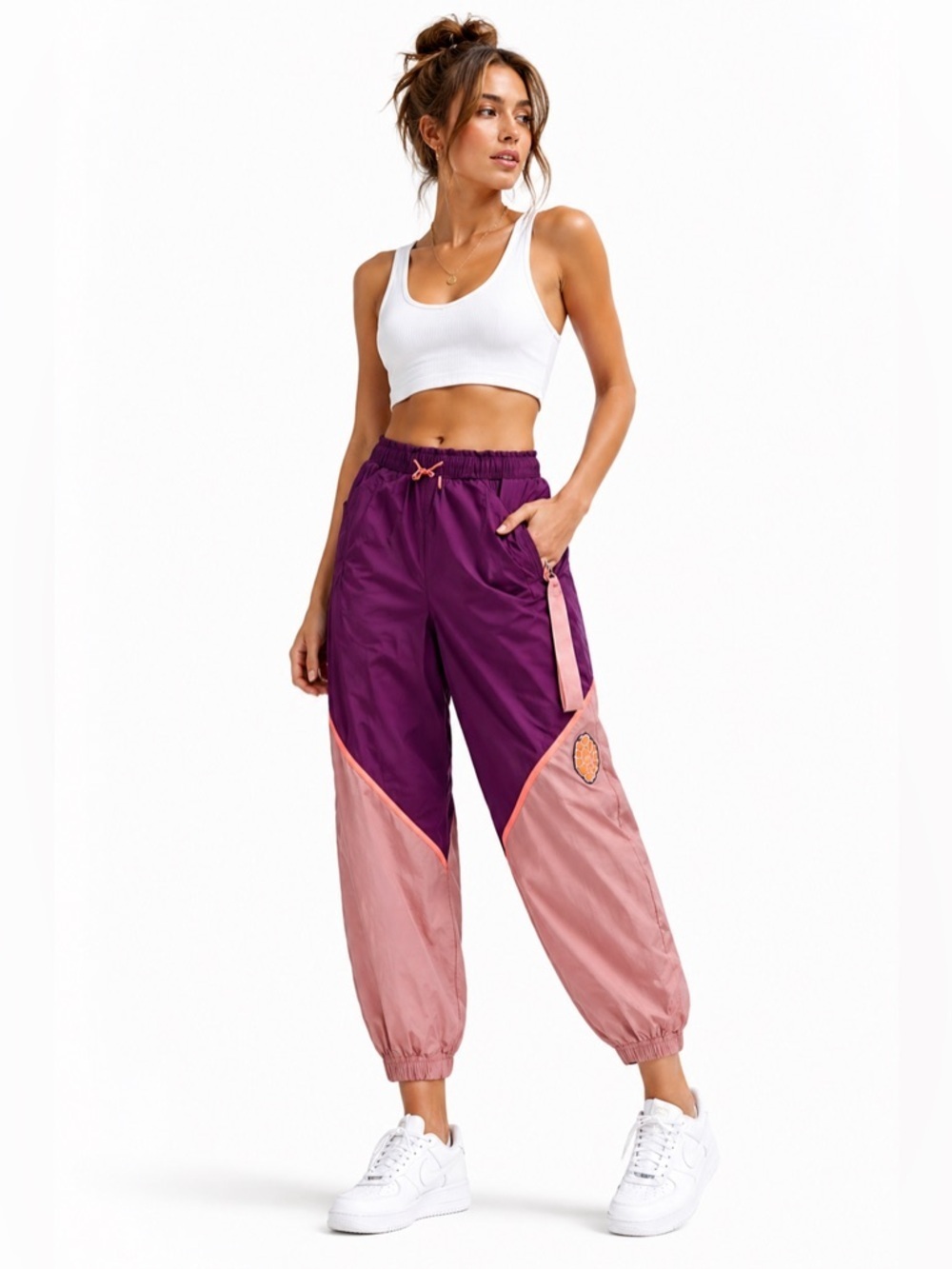 Free People Movement Mulberry Colorblock Joggers XS NWT Track Pants